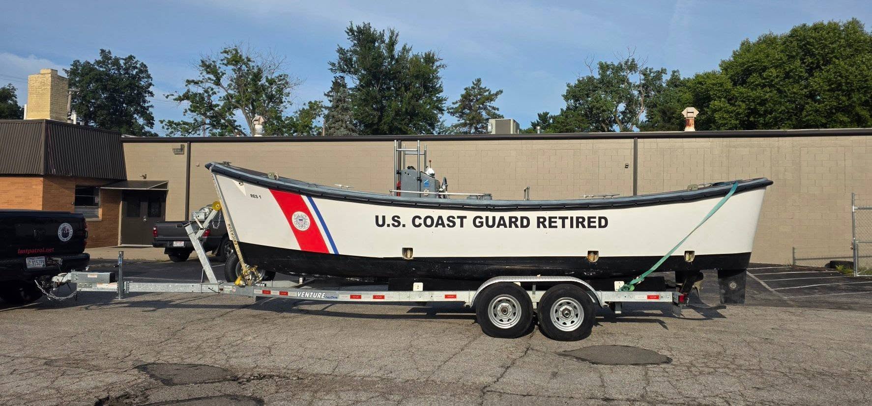 The 26-foot Coast Guard motor surf boat marked RES 1